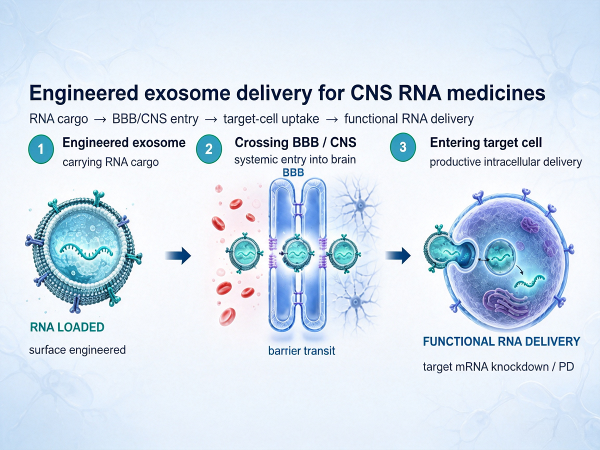 Engineered exosome RNA delivery diagram 1